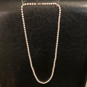 14k Akoya Pearl Necklace 29inch
